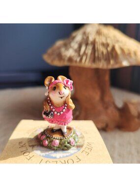 Wee Forest Folk Zelda M-171 Hand-Painted Figurine With Original Box Pink Dress &